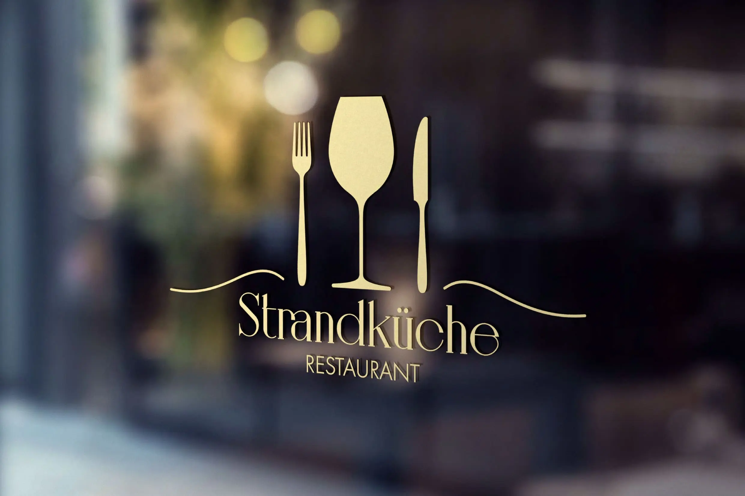 Logo Strandküche Corporate Design für das Restaurant Strandküche